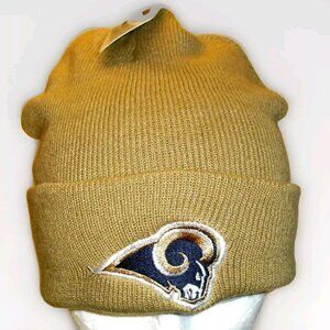 Los Angeles Rams Gold Color Mens Adult Cuff Beanie Winter Hat Cap New Nfl